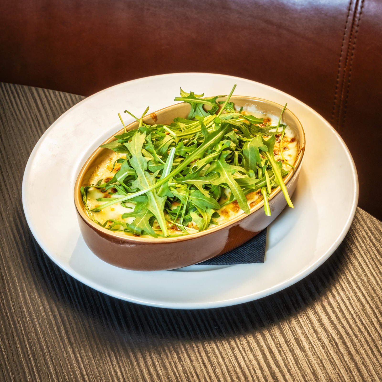 Gratin maison et roquette